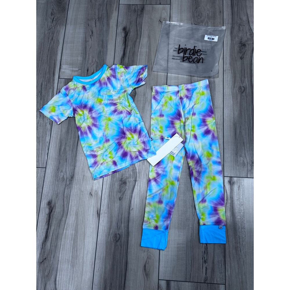 NWT Birdie Bean Bamboo 2 Piece Tie Dye Pajama 6T
